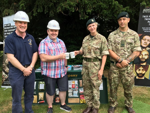 Brewing up builder's tea in support of Armed Forces